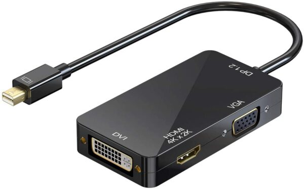3-in-1 Thunderbolt Mini Displayport 4K Mini DisplayPort to HDMI DVI VGA 4K Adapter 3-in-1 Mini DP to HDMI for MacBook Pro